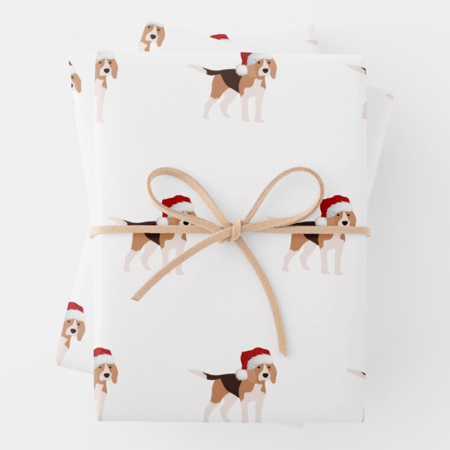 Cute Christmas Beagle  Geschenkpapier Set (Beispiel)