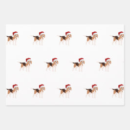 Cute Christmas Beagle  Geschenkpapier Set