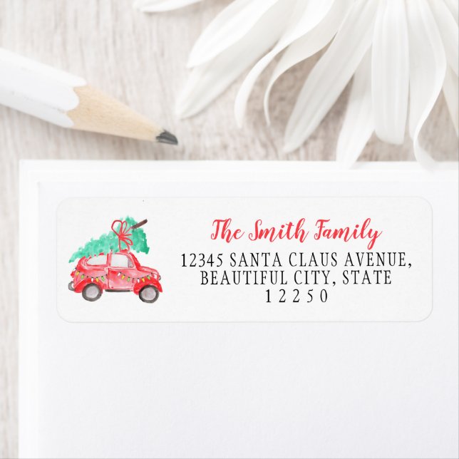 Cute Christmas Car Tree Festive Script Holiday (Insitu)