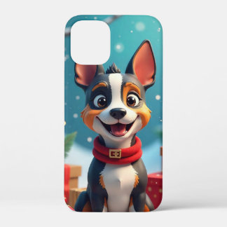 🎄🐶 Cute Christmas Cartoon Puppy Cozy Festive Case-Mate iPhone Hülle