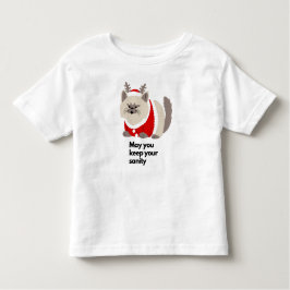 Cute Christmas Cat Toddler T-Shirt Holiday Gift
