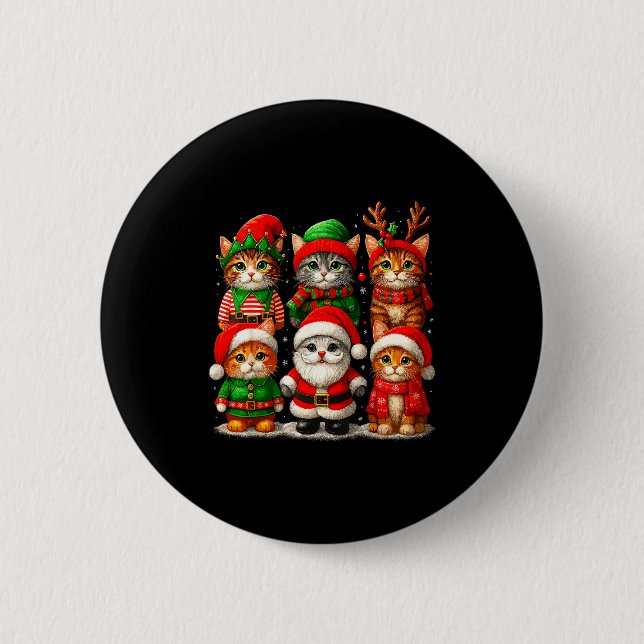 Cute Christmas Cats  Button (Vorderseite)
