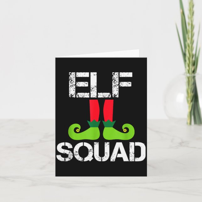 Cute Christmas Cheer Elf Squad Santa's Helper  Karte (Vorderseite)