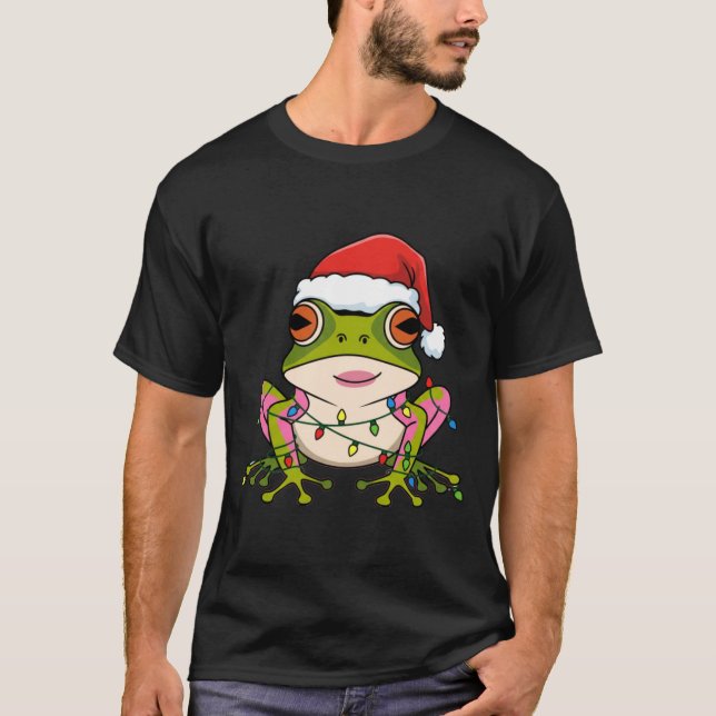 Cute Christmas Coqui Frog _ Holiday Puerto Rican L T-Shirt (Vorderseite)