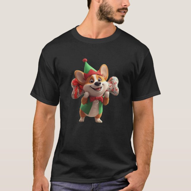 Cute Christmas Corgi Classic T-Shirt (Vorderseite)