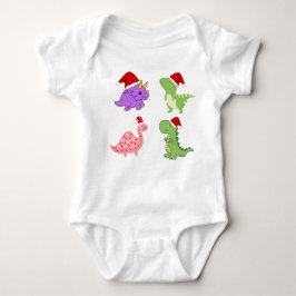 Cute Christmas Dinosaurs Baby Bodysuit  Baby Strampler