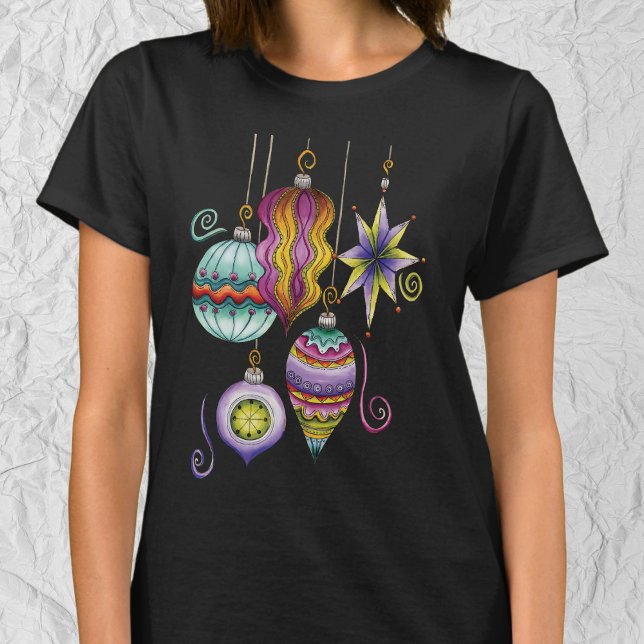 Cute Christmas, Elegant and Fancy Glass Ornaments T-Shirt (Von Creator hochgeladen)