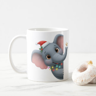 Cute Christmas Elephant Coffee Mug Kaffeetasse