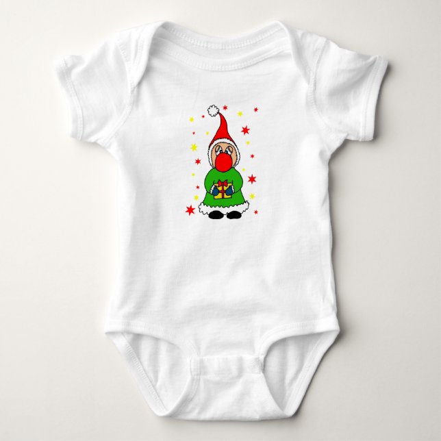 Cute Christmas elf Baby Strampler (Vorderseite)