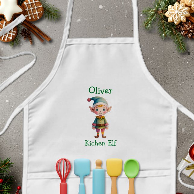Cute Christmas Elf Personalized Kinderschürze (Von Creator hochgeladen)