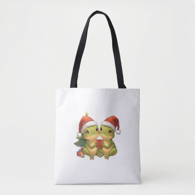 Cute Christmas Frogs Holding Gifts  Adorable Holid (Vorderseite)