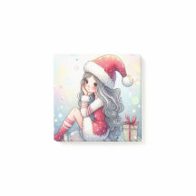 Cute Christmas Girl note