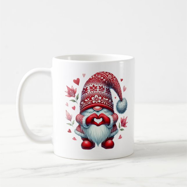 Cute Christmas Gnome Festive Holiday Aesthetic Art Kaffeetasse (Links)