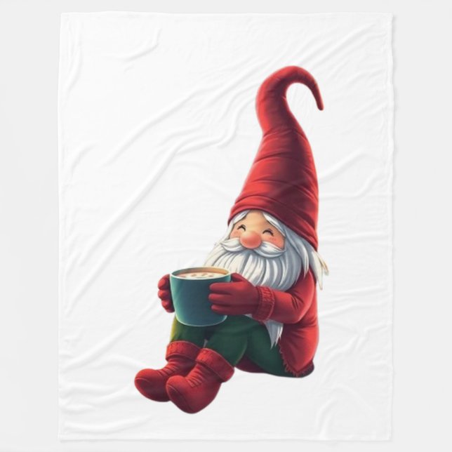 Cute Christmas gnome Fleecedecke (Vorderseite)