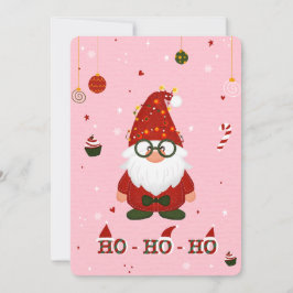Cute Christmas Gnome Holiday Card Feiertagskarte