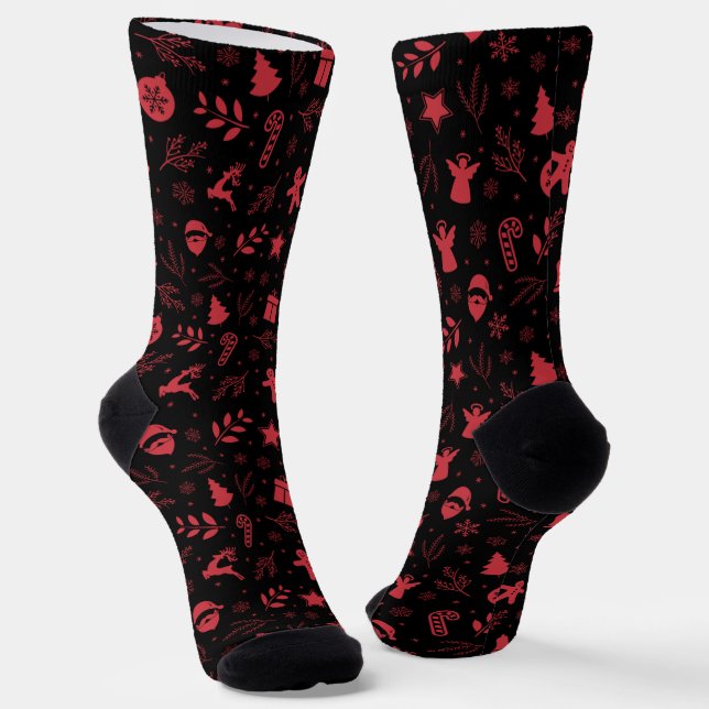 Cute Christmas Holiday Festive Socken (Gewinkelt)