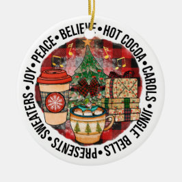 Cute Christmas Holiday Keramik Ornament