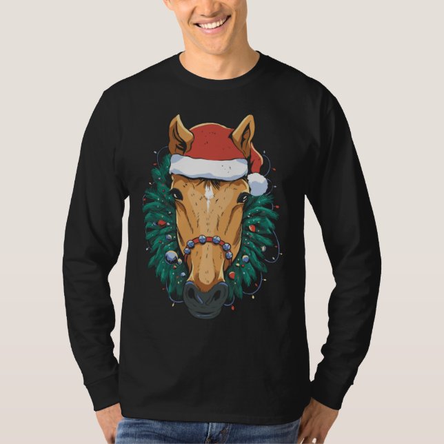 Cute Christmas Horse T-Shirt (Vorderseite)