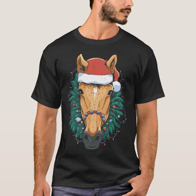 Cute Christmas Horse T-Shirt (Vorderseite)