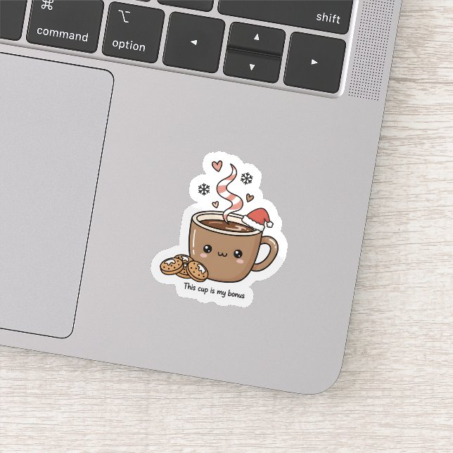 Cute Christmas Hot Cocoa Sticker  (Detail)