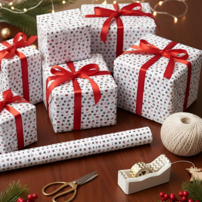 Cute Christmas Icons Seamless Wrapping Paper Geschenkpapier (Von Creator hochgeladen)