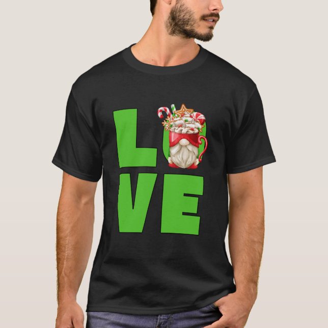 Cute Christmas Lover Gnome Grandpa For Women Love  T-Shirt (Vorderseite)