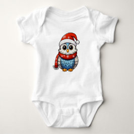 Cute Christmas Owl – Adorable Holiday Bodysuit Baby Strampler