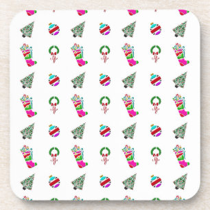 Cute Christmas Pattern Getränkeuntersetzer