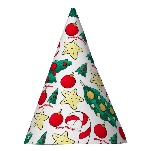 Cute Christmas Pattern Party Hat Partyhütchen (Rechts)