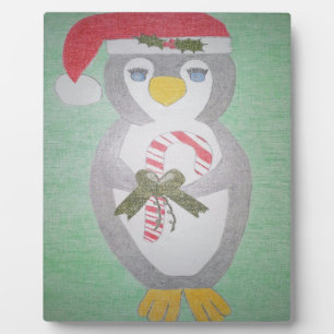 Cute Christmas Penguin Fotoplatte