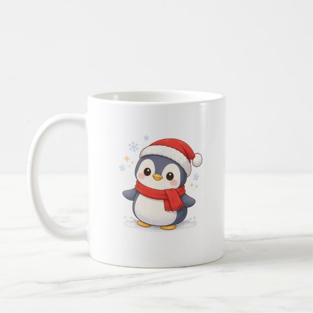 Cute Christmas Penguin Mug – Kawaii Kaffeetasse (Links)