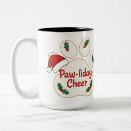 Cute Christmas Pet Paw Zweifarbige Tasse