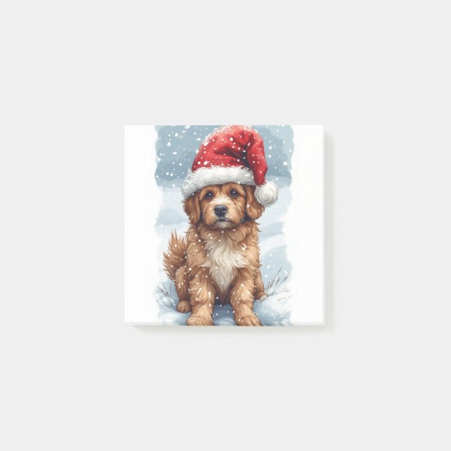 Cute Christmas Puppy  Post-it Klebezettel (Vorderseite)