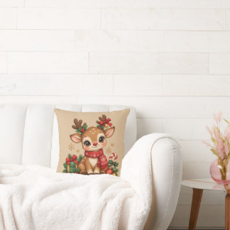 Cute Christmas Reindeer Kissen