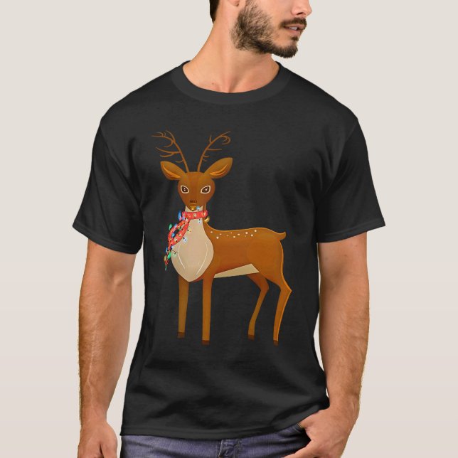 Cute Christmas Reindeer Sweet Deer T-Shirt (Vorderseite)