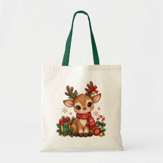 Cute Christmas Reindeer Tragetasche