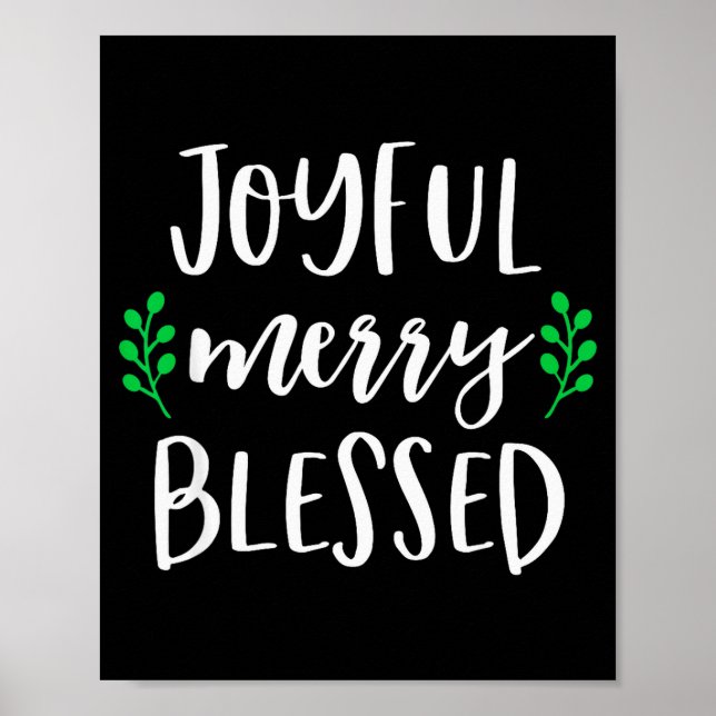 Cute Christmas Shirt For Women Girls Joyful Merry  Poster (Vorne)