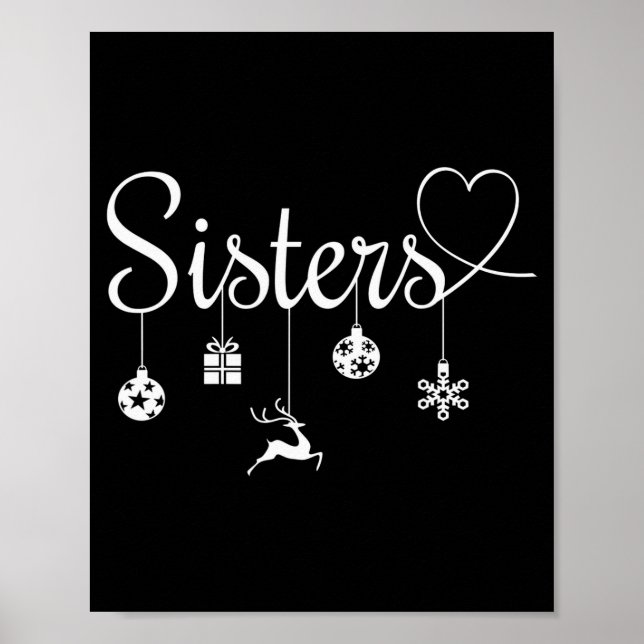 Cute Christmas Sisters  Poster (Vorne)