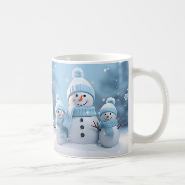 Cute Christmas Snowman Mug | Cozy Winter Mug Kaffeetasse (Rechts)