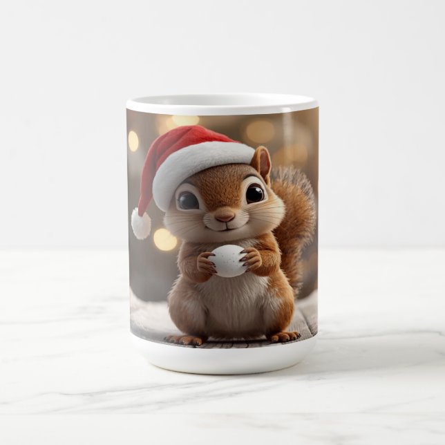 Cute Christmas Squirrel Holiday Mug Kaffeetasse (Mittel)