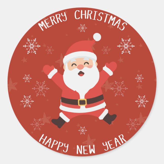Cute Christmas Sticker | Festive Holiday Design (Vorderseite)