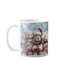 Cute Christmas Teddy Bear Mug | Cozy Holiday Mug
