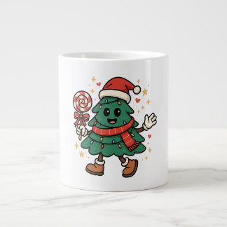 Cute Christmas Tree Mug - Festive Holiday Design Jumbo-Tasse
