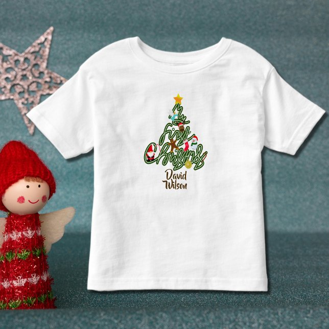 Cute Christmas Tree My First Christmas Kid's  Kleinkind T-shirt (Von Creator hochgeladen)