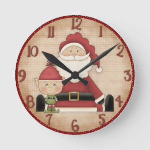 Cute Christmas Wall Clock Runde Wanduhr