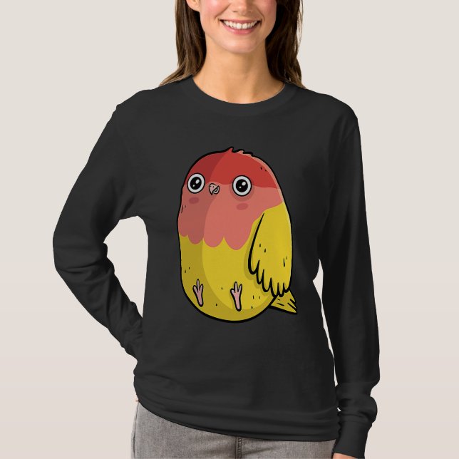 Cute Chubby Lutino Lovebird  For Bird T-Shirt (Vorderseite)