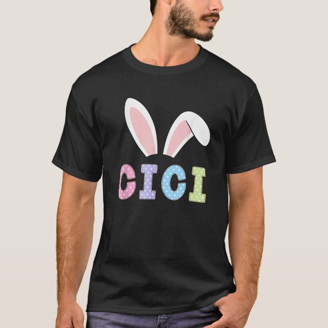 Cute Cici Happy Easter Bunny Matching Family Outfi T-Shirt (Vorderseite)
