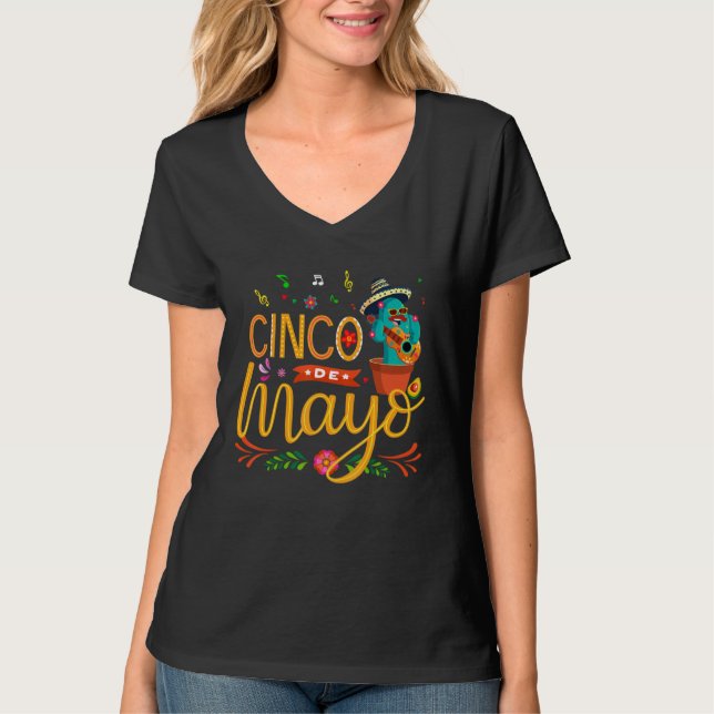 Cute Cinco De Mayo Lets Fiesta Mens Womens Kids T-Shirt (Vorderseite)