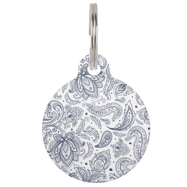 Cute classical flowers patterns haustiermarke (Vorderseite)