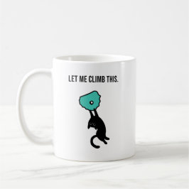Cute Climbing Cat Catches Climbing Hold Kaffeetasse